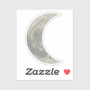 Sticker Aquarelle Lune Espace Extérieur Anniversaire Fête