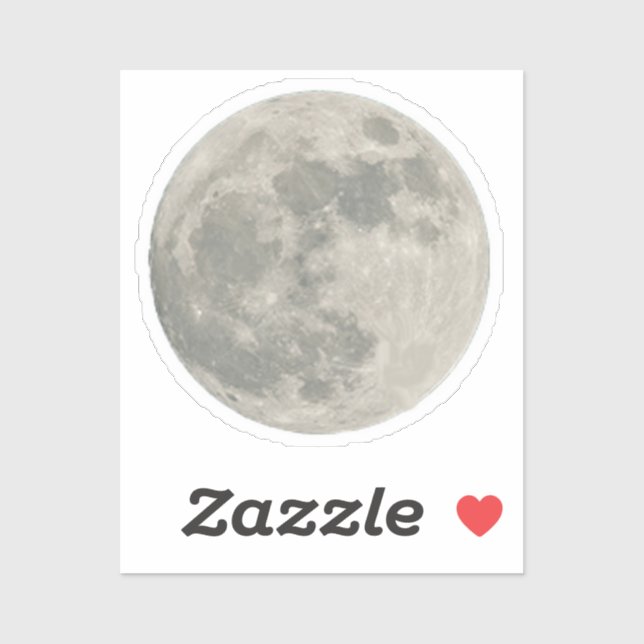 Sticker Aquarelle Lune Espace Extérieur Anniversaire Fête  (Feuille)