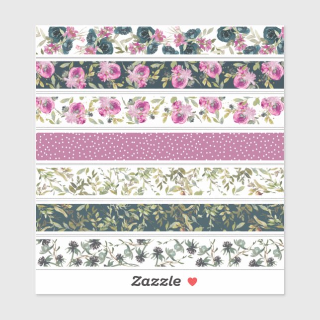 Sticker Aquarelle Motif Floral (Feuille)