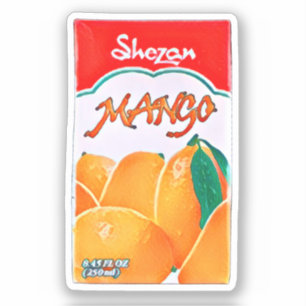 Sticker Aquarelle Peinture Shezan Mango Juice Desi