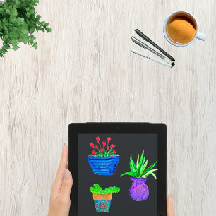 Sticker Aquarelle Poted Plante Botanique Pack