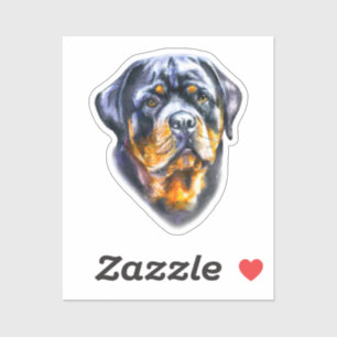 Sticker Aquarelle Rottweiler