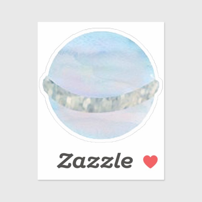 Sticker Aquarelle Saturne Espace extra-atmosphérique Fête  (Feuille)