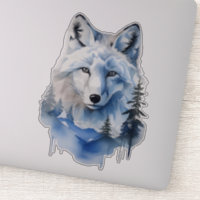 Aquarelle Toundra gelée Renard arctique