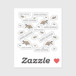 Sticker Aquarelle Turtle Sauver la nature