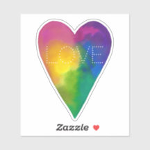 Aquarelle vibrante Coeur "Amour"