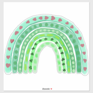 Sticker Aquarelle Whimsical Peint Arc-en-ciel