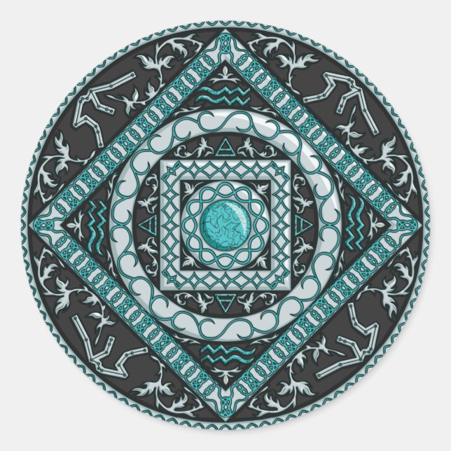 Sticker Aquarius Mandala (Devant)