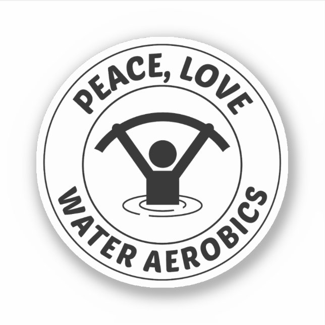Sticker Aquatique Aérobic Exercice aquatique Fitness (Devant)