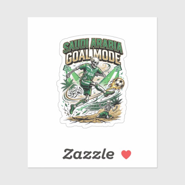 Sticker Arabie Saoudite Mode de but Skeleton Striker Natio (Feuille)
