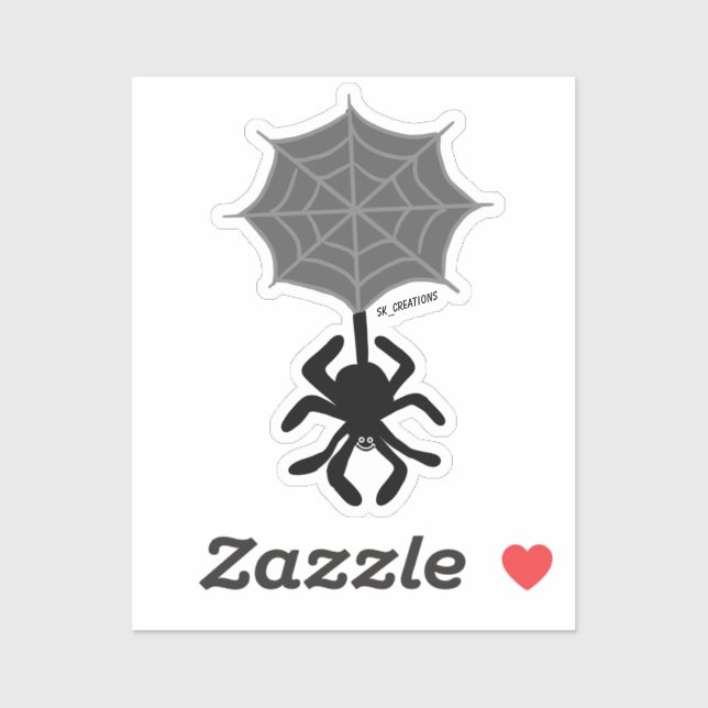 Sticker Araignée avec Web (Feuille)
