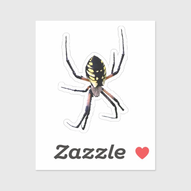 Sticker Araignée de jardin jaune (Feuille)