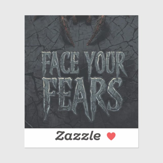 Sticker Araignée d'horreur gothique - Visage Déplaisant Vo (Feuille)