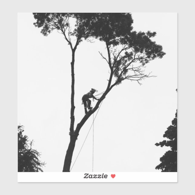 Sticker Arboriste au travail (Feuille)