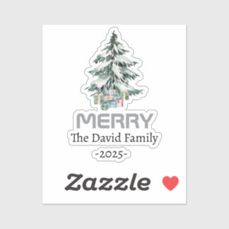 Sticker Arbre botanique du pin blanc de neige