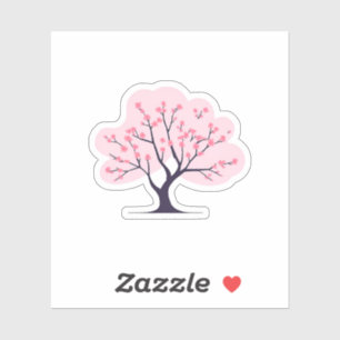 Sticker Arbre cerise en fleurs