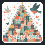 Sticker arbre de noël - personnalisation du texte<br><div class="desc">Sticker arbre de noël - personnalisation du texte possible,  idéal pour embellir un emballage cadeau.</div>