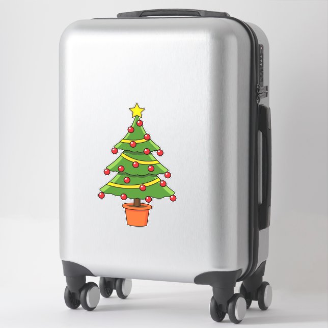 Sticker Arbre de Noël (Sur valise)
