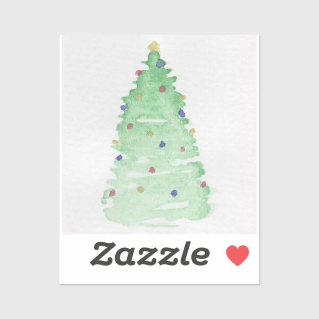Sticker Arbre de Noël Abstrait (Feuille)