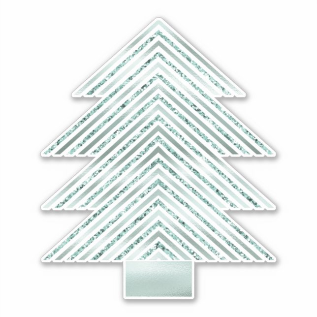 Sticker Arbre de Noël Arbre de Monnaie d'Argent d'Argent P (Devant)
