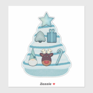 Sticker Arbre de Noël avec ornements