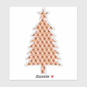 Sticker Arbre de Noël couleur cuivre 3 jours