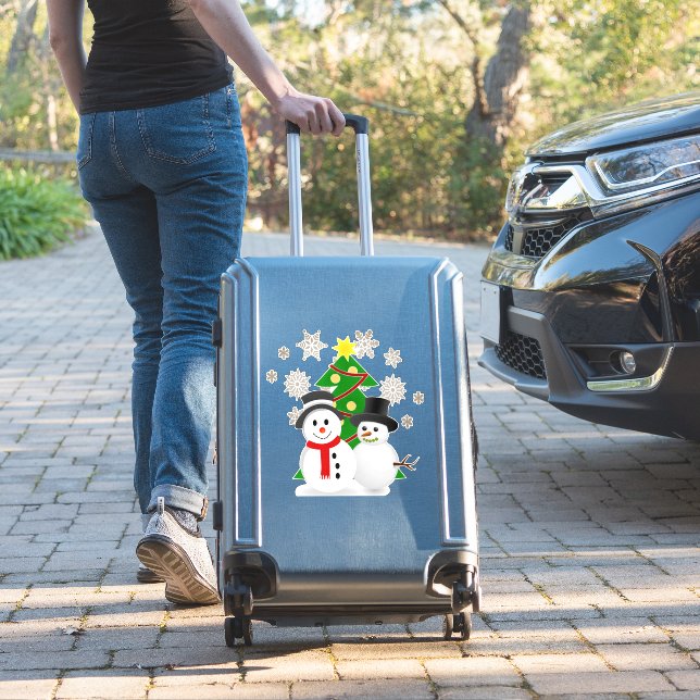 Sticker Arbre de Noël et Snowman (Valise Insitu)