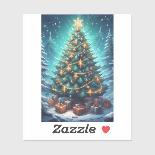 Sticker Arbre de Noël Fantastique (Feuille)