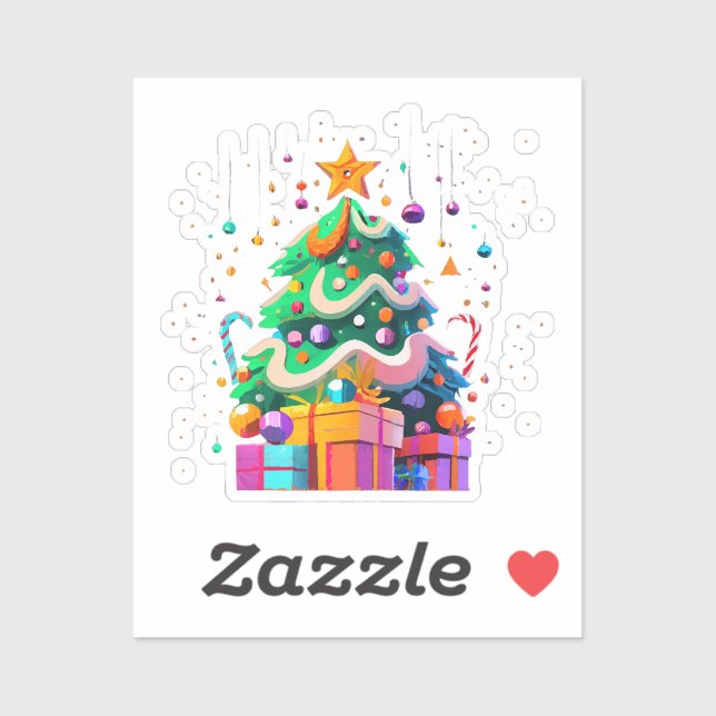 Sticker Arbre de Noël Magie Radiance (Feuille)