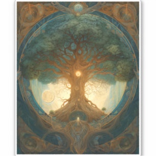 Sticker Arbre Magique De Vie Nature Surréelle Art
