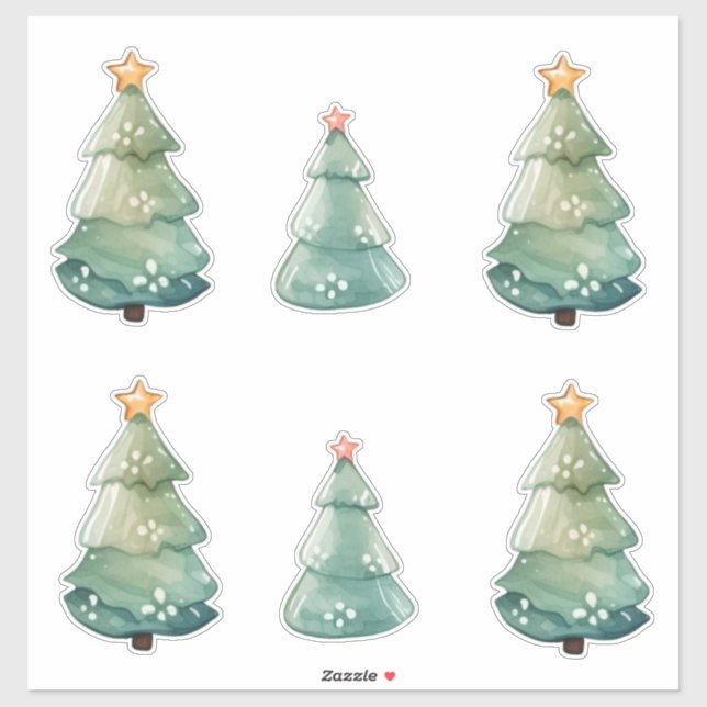 Sticker Arbres de Noël (Feuille)