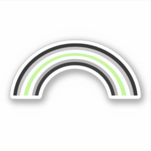 Sticker Arc en arc-en-ciel Agender