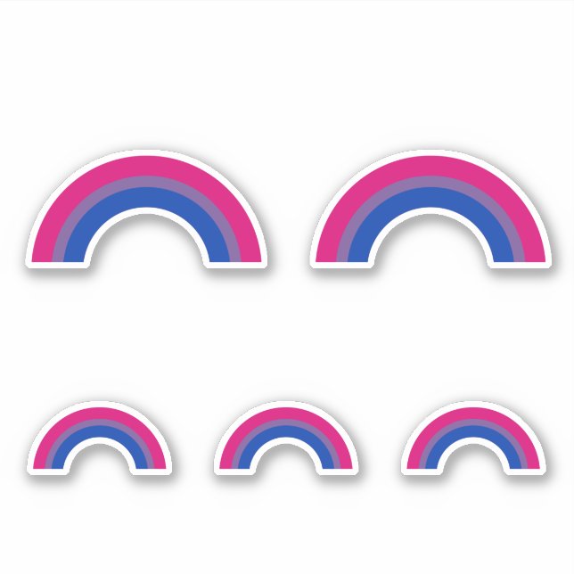 Sticker Arc-en-ciel bisexuel (Devant)