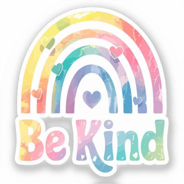 Sticker Arc-en-ciel coloré - Inspirationnel positif (Recto)