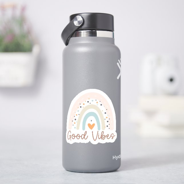 Sticker Arc-en-ciel Good Vibes Boho (HydroFlask)