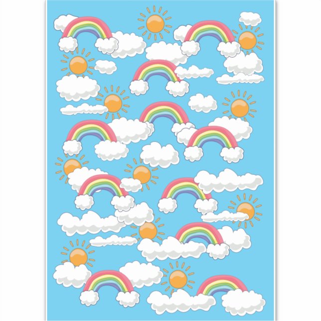 Sticker Arc-en-ciel heureux (Devant)