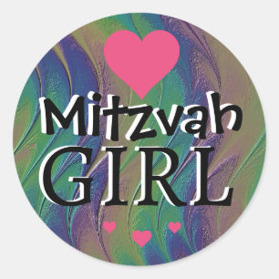 Sticker Arc-en-ciel Mitzvah Girl