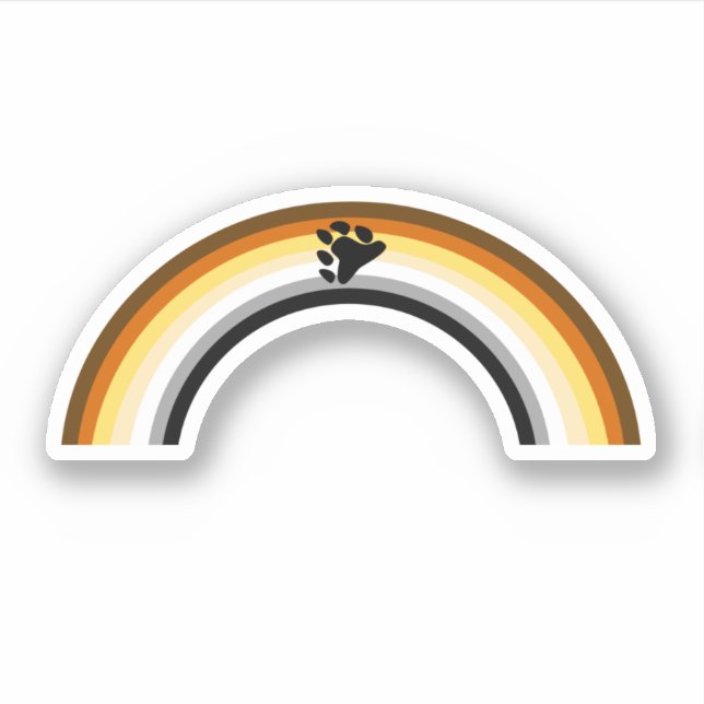 Sticker Arc-en-ciel Ours (Devant)