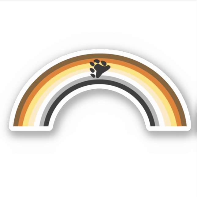 Sticker Arc-en-ciel Ours (Devant)