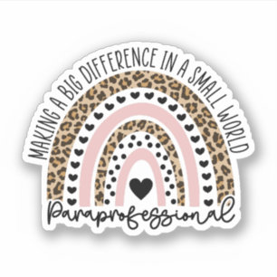 Sticker Arc-en-ciel paraprofessionnel, Cadeau de l'enseign