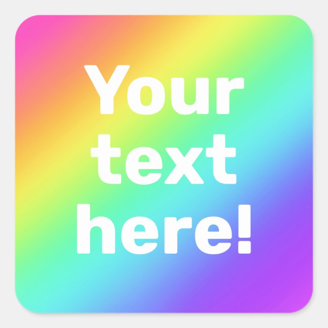 Sticker arc-en-ciel personnalisé (Devant)