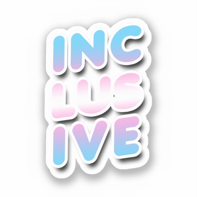 Sticker Arc-en-ciel trans inclusif (Recto)