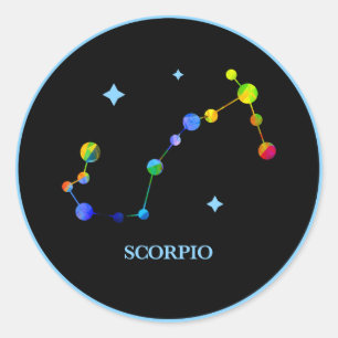 Sticker arc-en-ciel Zodiac noir