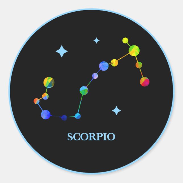 Sticker arc-en-ciel Zodiac noir (Devant)