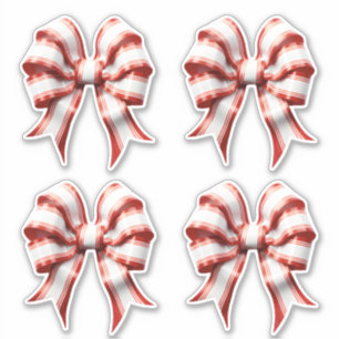 Sticker Arc rayé rouge et blanc