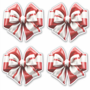 Sticker Arc rayé rouge et blanc