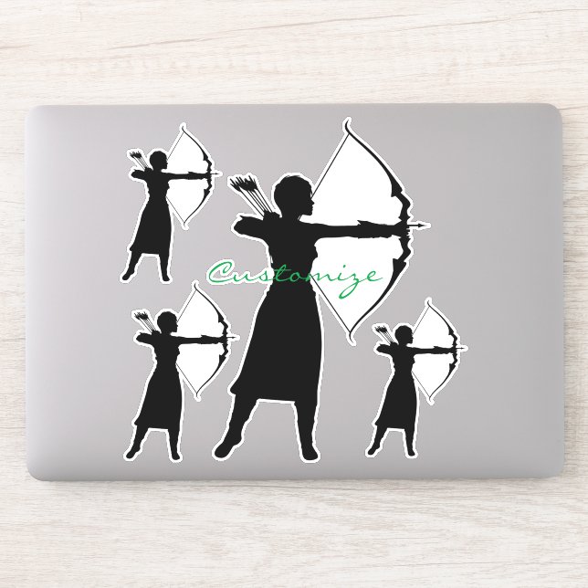 Sticker Archer Femme Silhouette Thunder_Cove (Ordinateur)
