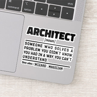 Sticker Architecte Noun Définition Construction Drôle Papa