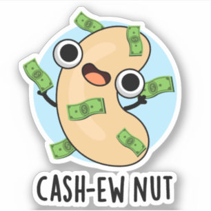 Sticker Argent Nut Nut Funny Cashew Nut Pun