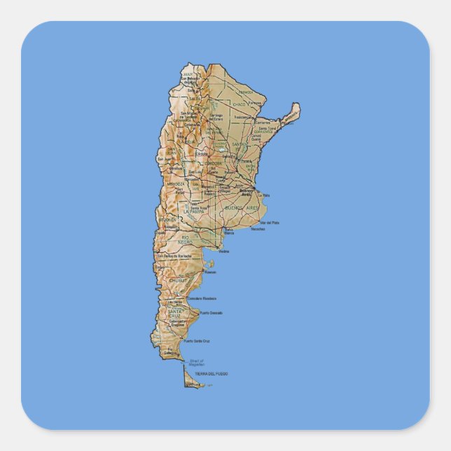 Sticker Argentine Map (Devant)